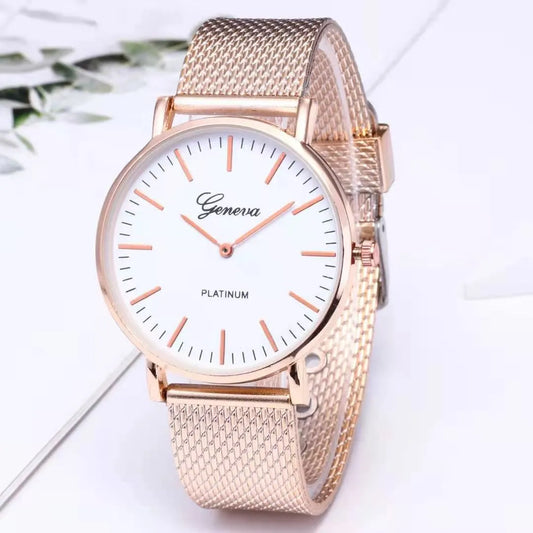 luxury Quartz Watch Silicone Band