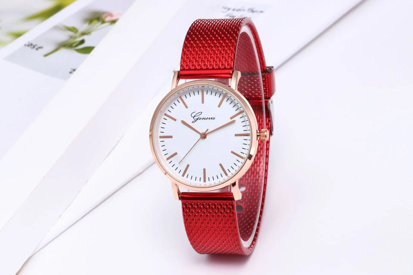 luxury Quartz Watch Silicone Band