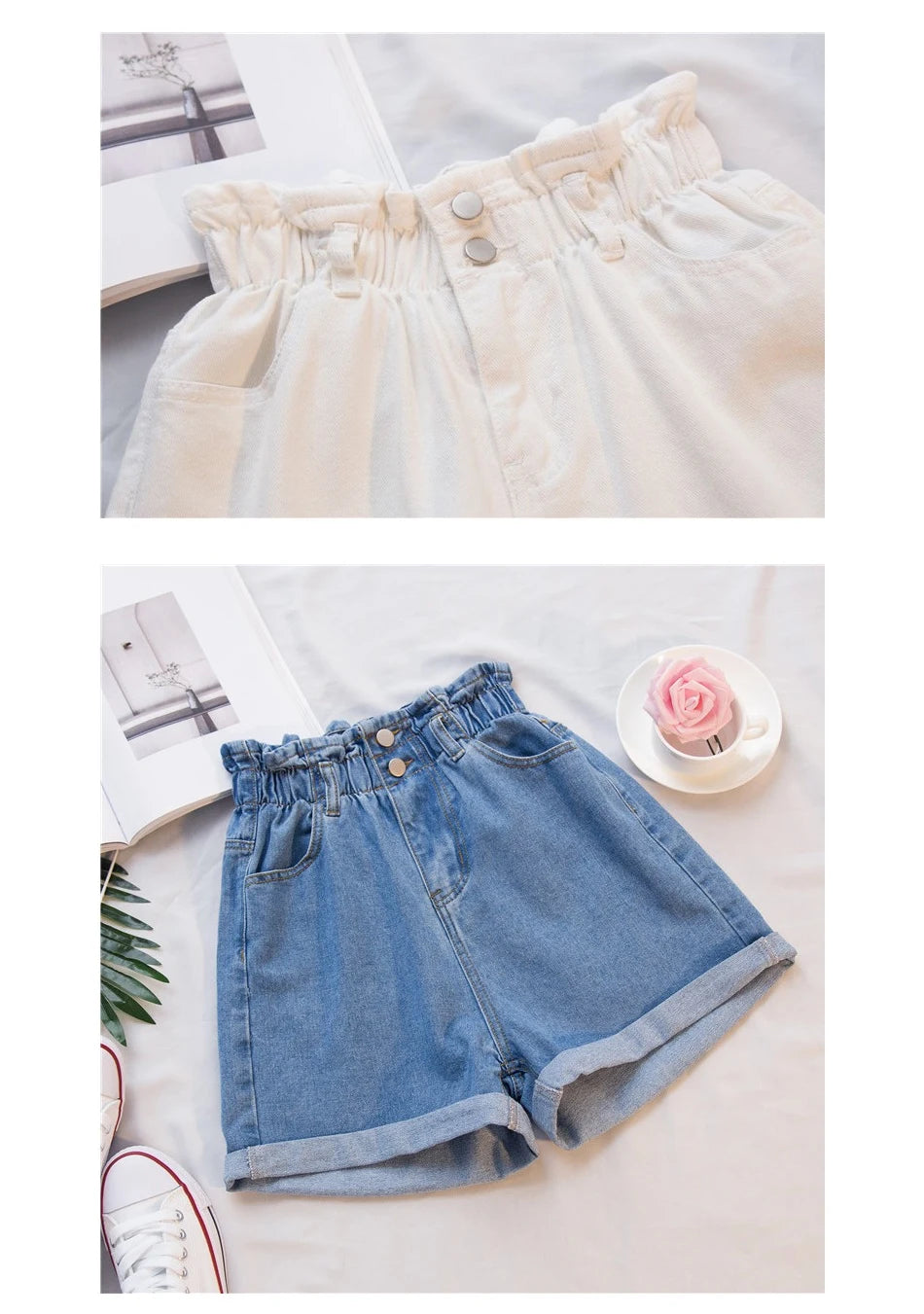 High Waisted Shorts  Short Jeans