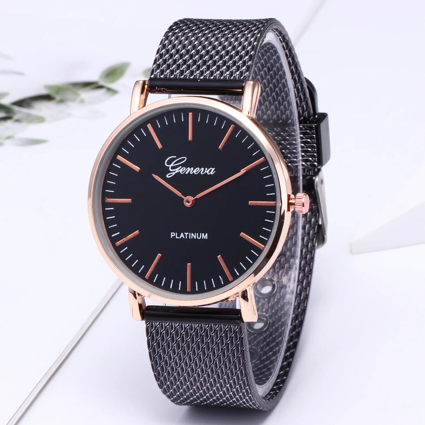 luxury Quartz Watch Silicone Band