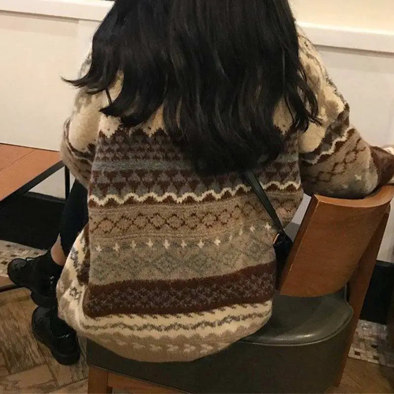 Winter Striped loose sweater