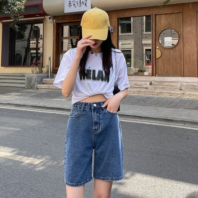 Korean Style Classic Denim Shorts