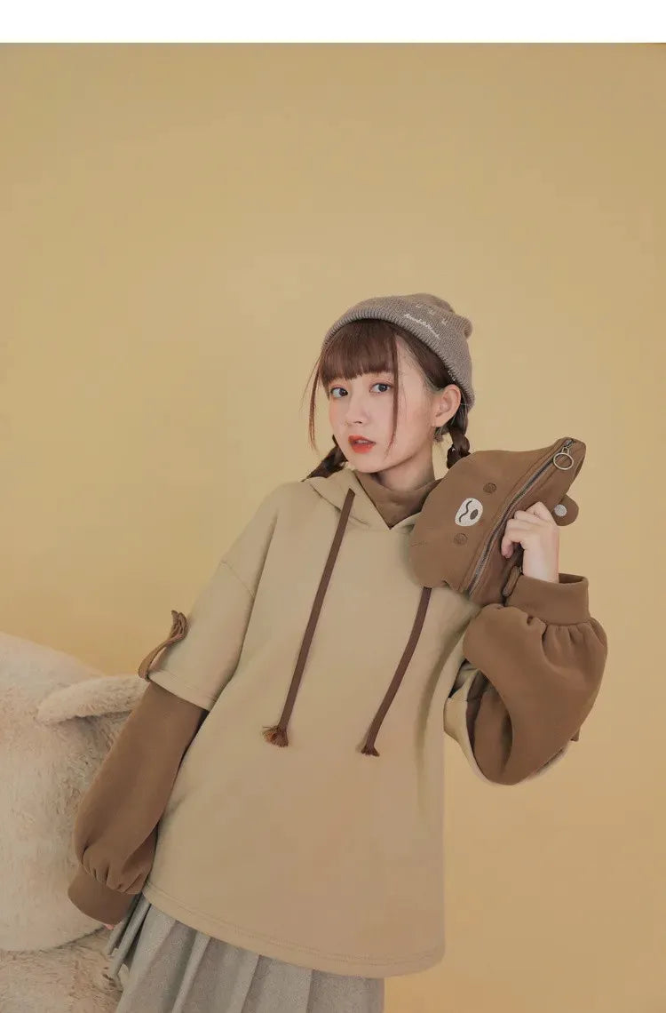 Aesthetic Bear Anime Hoodie