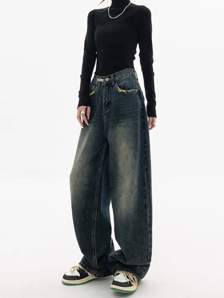 Vintage  Wide Leg Denim Trousers