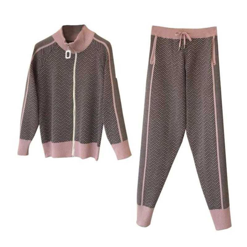 Knitted Cardigans Sweaters + Pants Sets