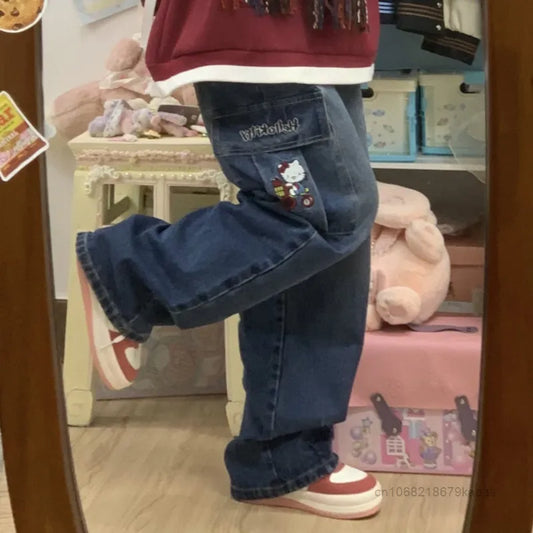 Hellokitty fashion wide jeans