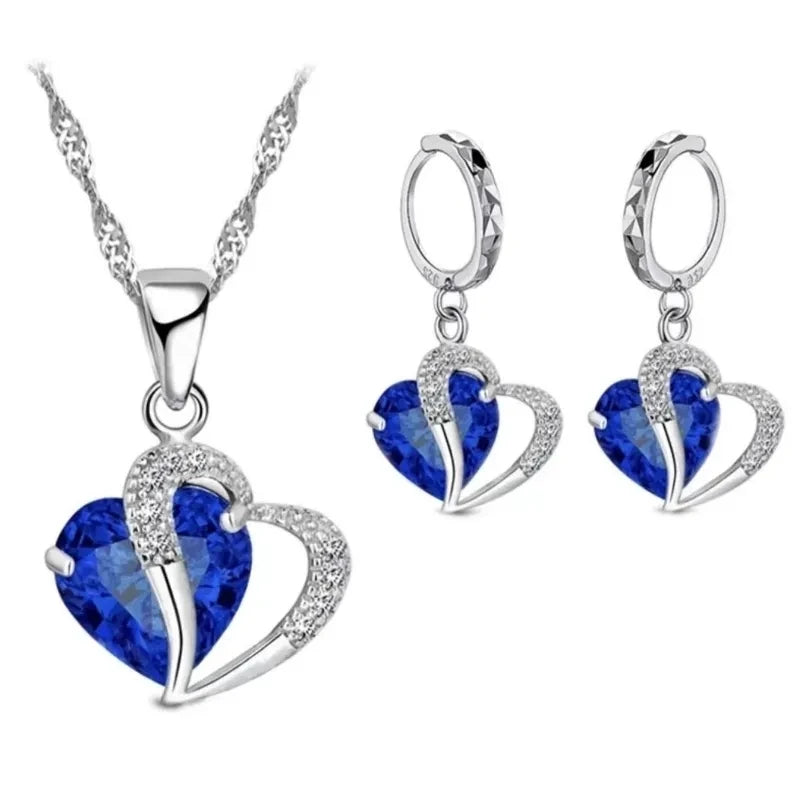 Luxury Women  Sterling Silver Cubic Zircon women set