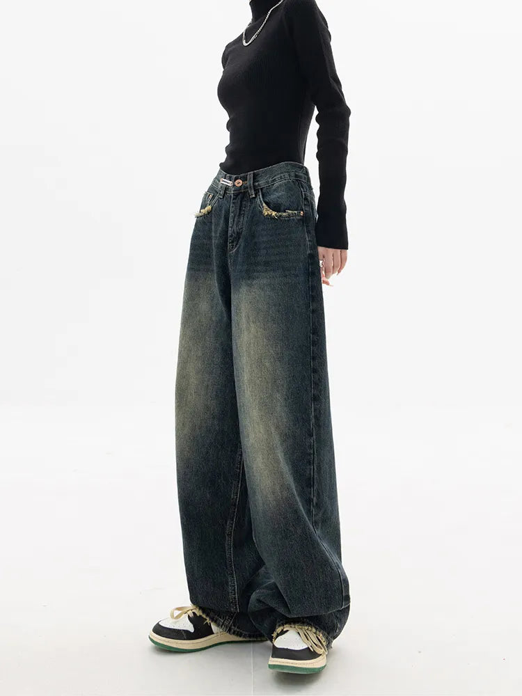 Vintage  Wide Leg Denim Trousers