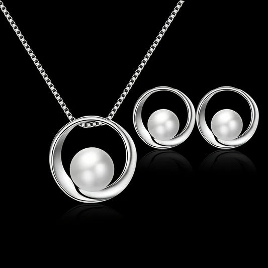 2-piece Set Hollow Round Jewelry Set for Women