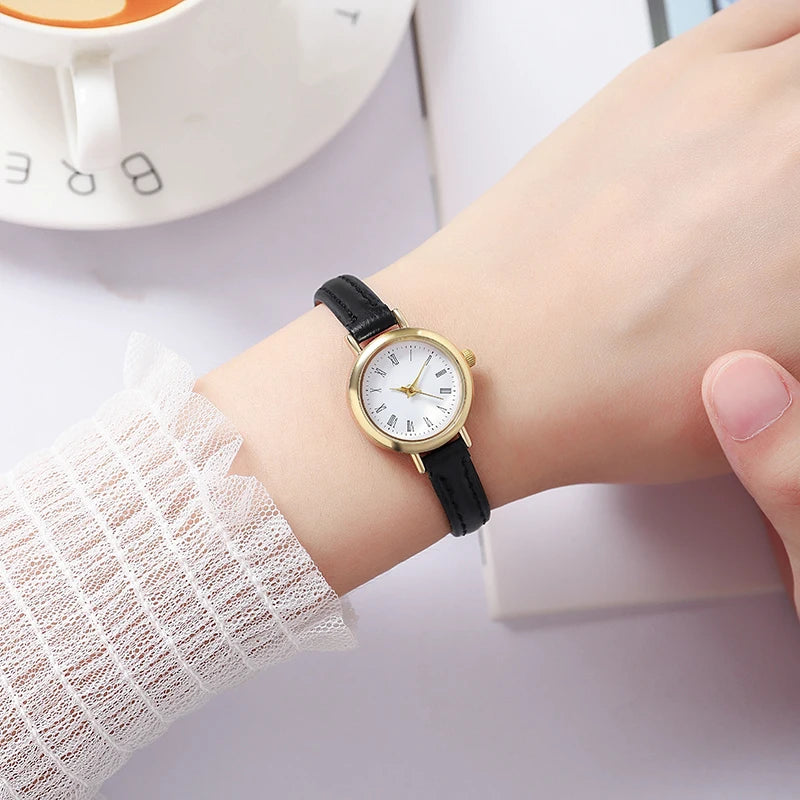 small round simple women watch