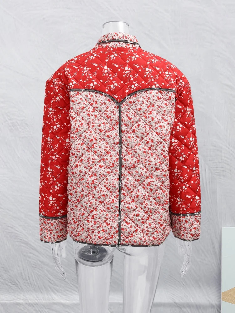 Women Vintage Patchwork Cotton Jacket