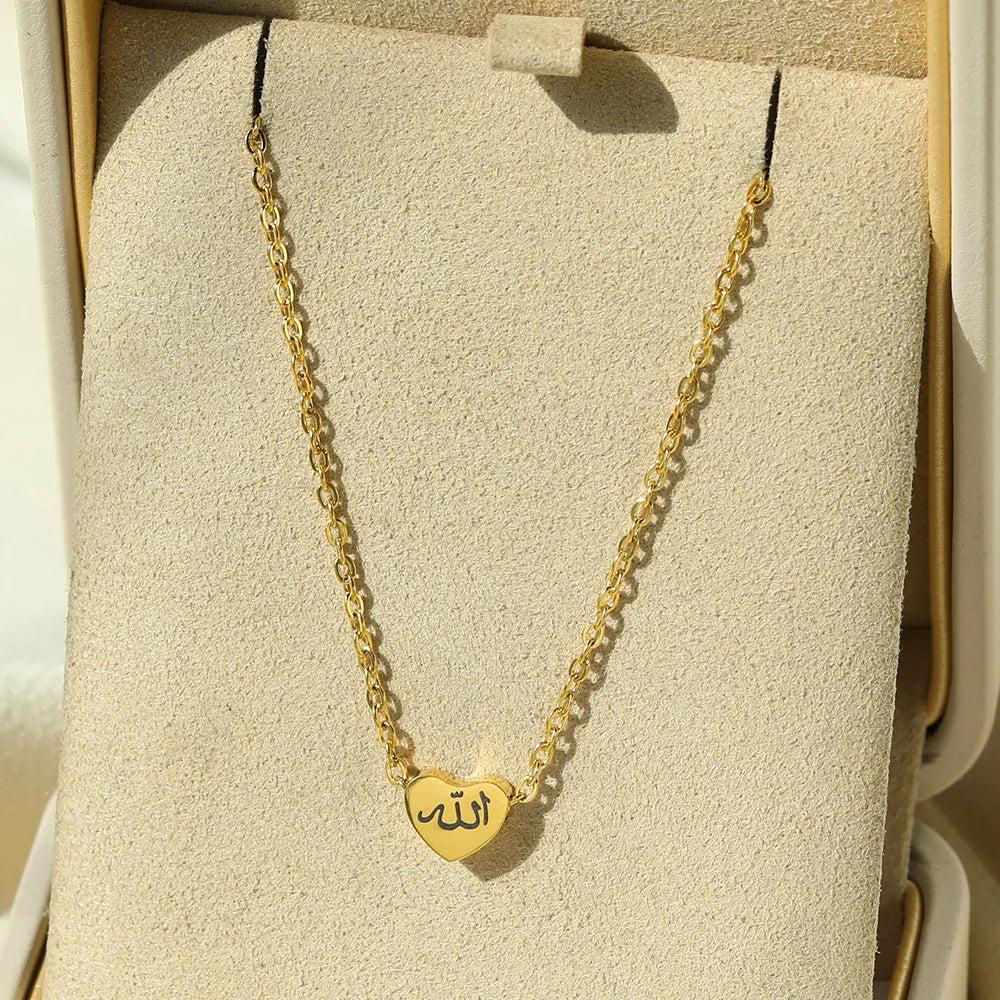 Personalized Letter Love God Patience in Arabic Necklaces