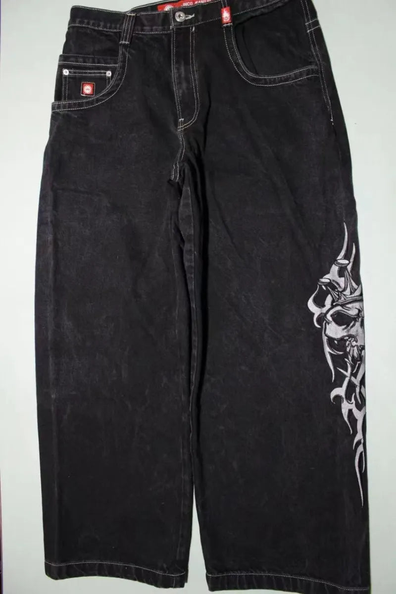 American Vintage Gothic Print Jeans