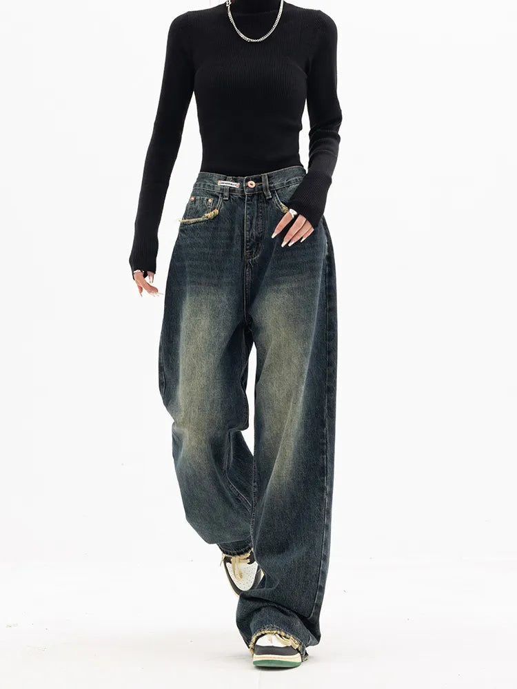 Vintage  Wide Leg Denim Trousers