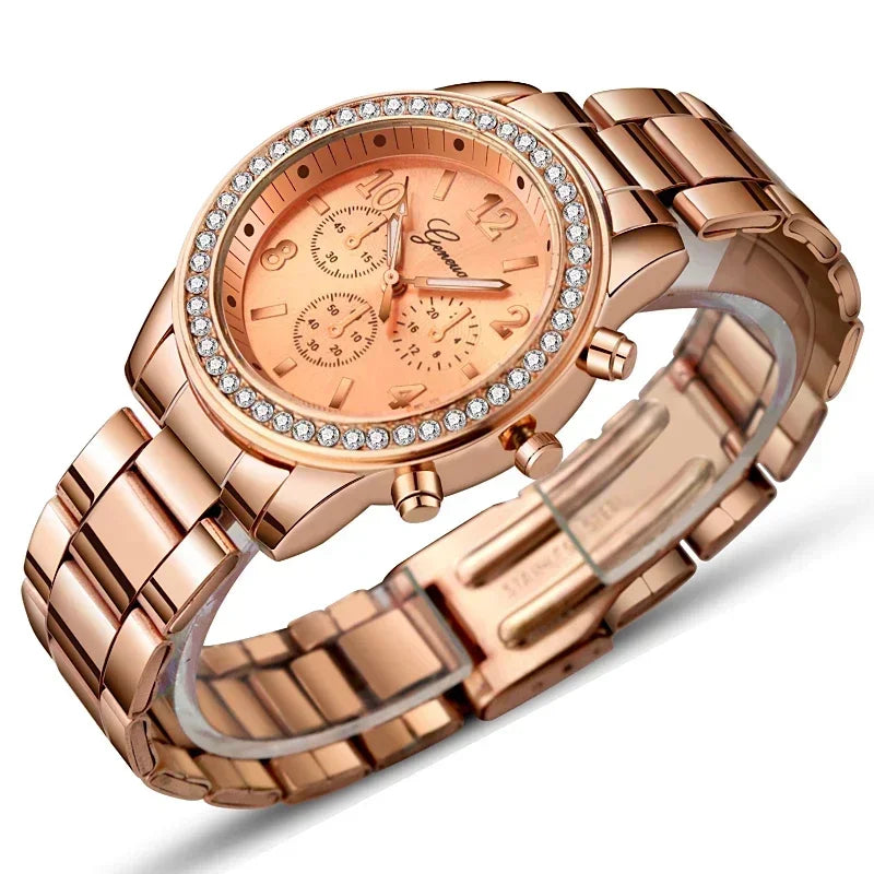 Women Quartz Crystal Luxury Watch