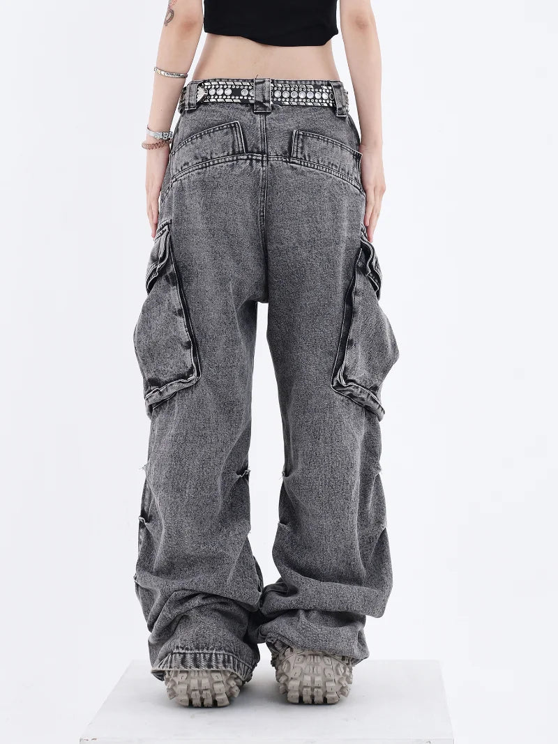 high street  waisted cargo pants