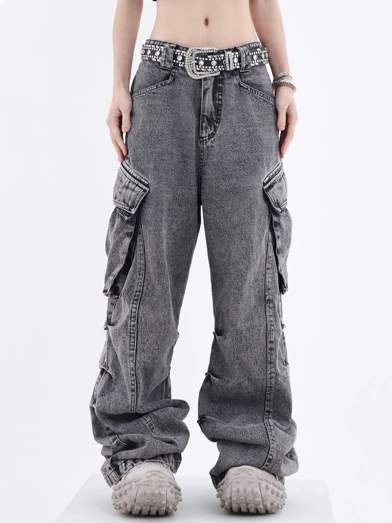 high street  waisted cargo pants