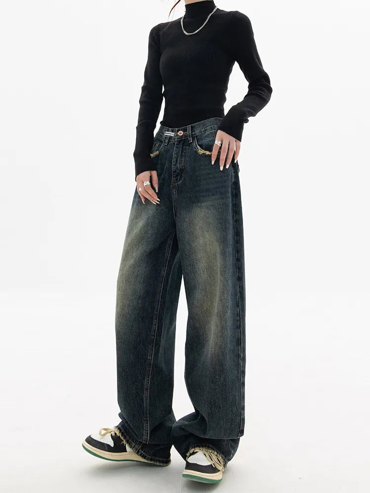 Vintage  Wide Leg Denim Trousers