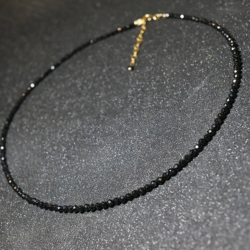 Fashion Brand Simple Black Beads Short Necklace