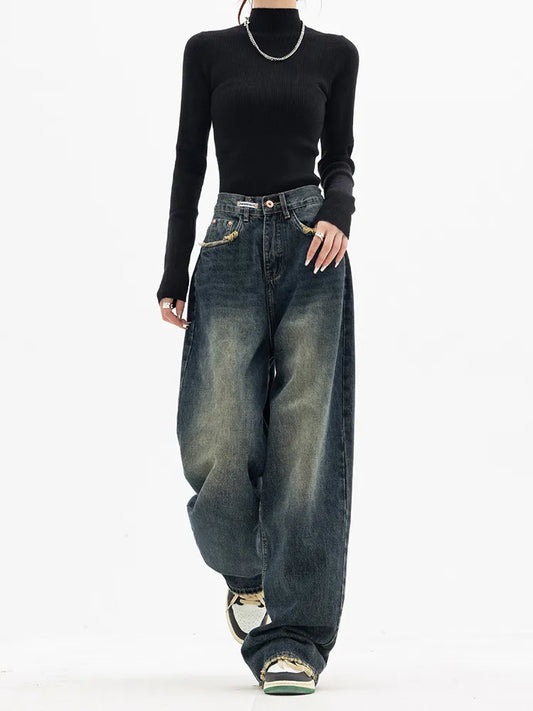 Vintage  Wide Leg Denim Trousers