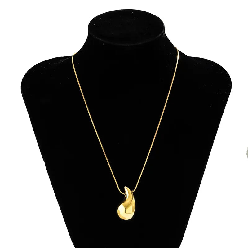 Vintage Plated Chunky Dome Drop Necklaces