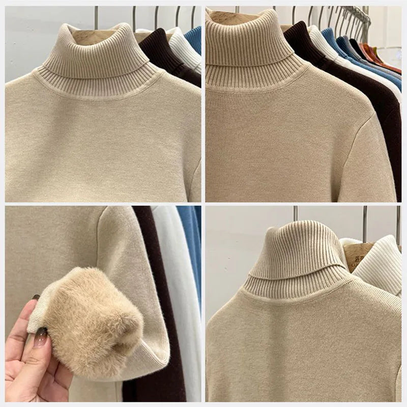 Thicken Velvet Turtleneck Sweater