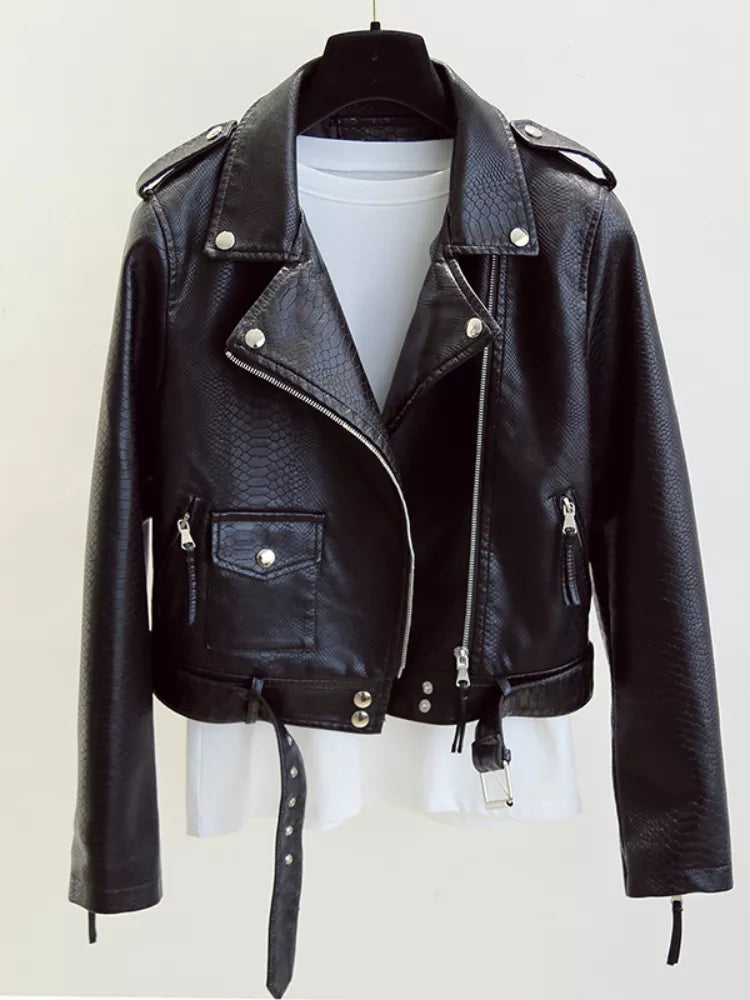 long sleeve leather jacket