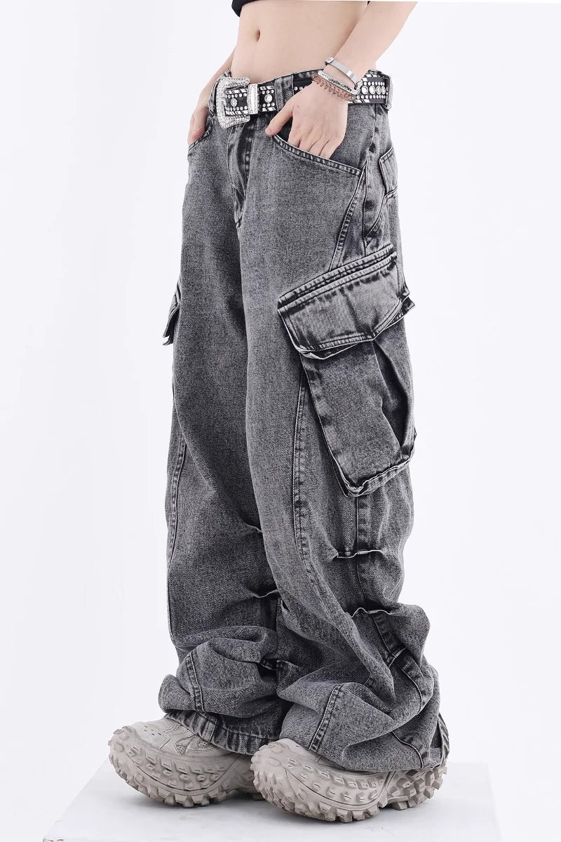 high street  waisted cargo pants