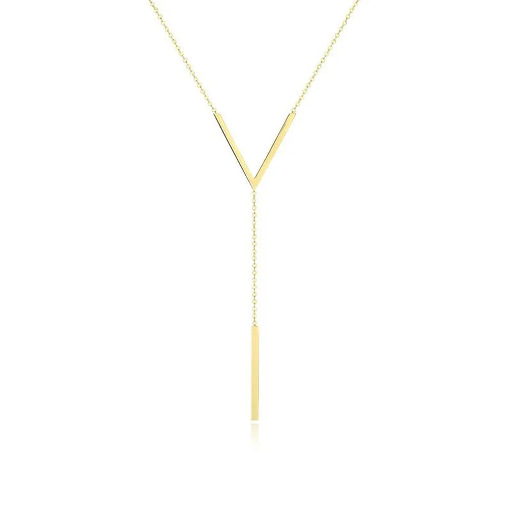 New V-shaped Long  Chain Necklace