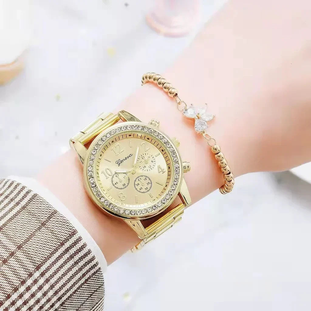 Women Quartz Crystal Luxury Watch