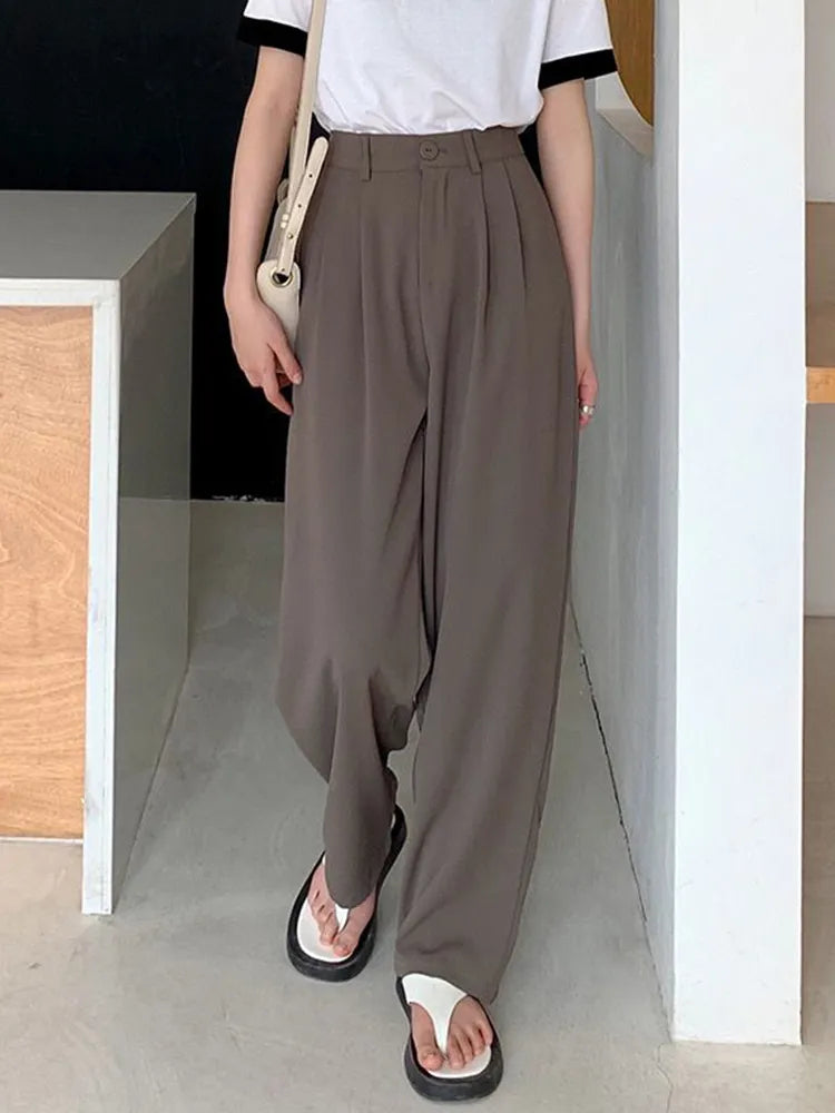 High Waist Women Retro Corduroy Pants