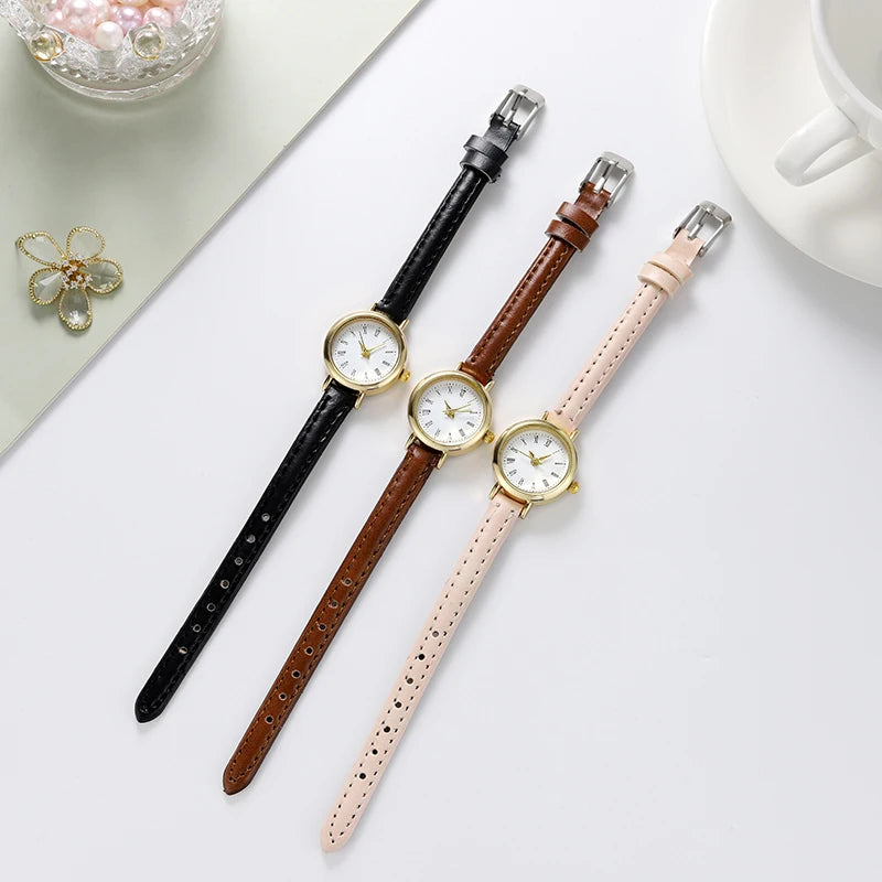 small round simple women watch