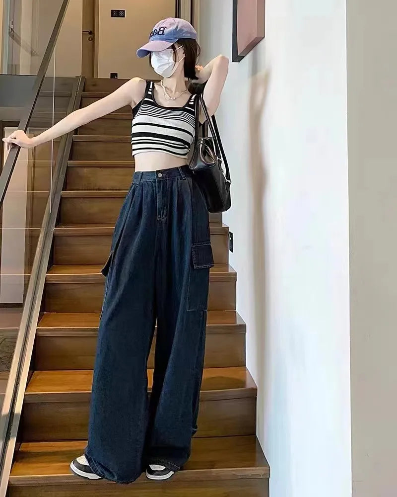 Hip Hop Oversize Casual Wide Leg Vintage Demin Pants