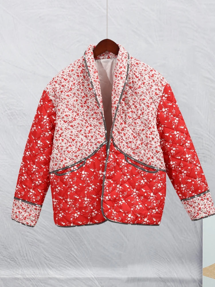 Women Vintage Patchwork Cotton Jacket