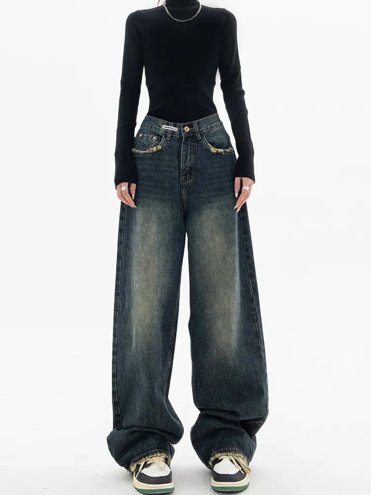 Vintage  Wide Leg Denim Trousers