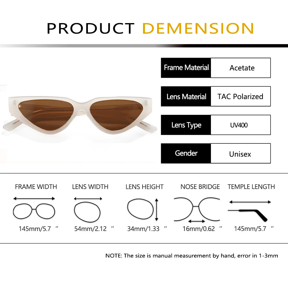 Brand Design Small Slim SunGlasses