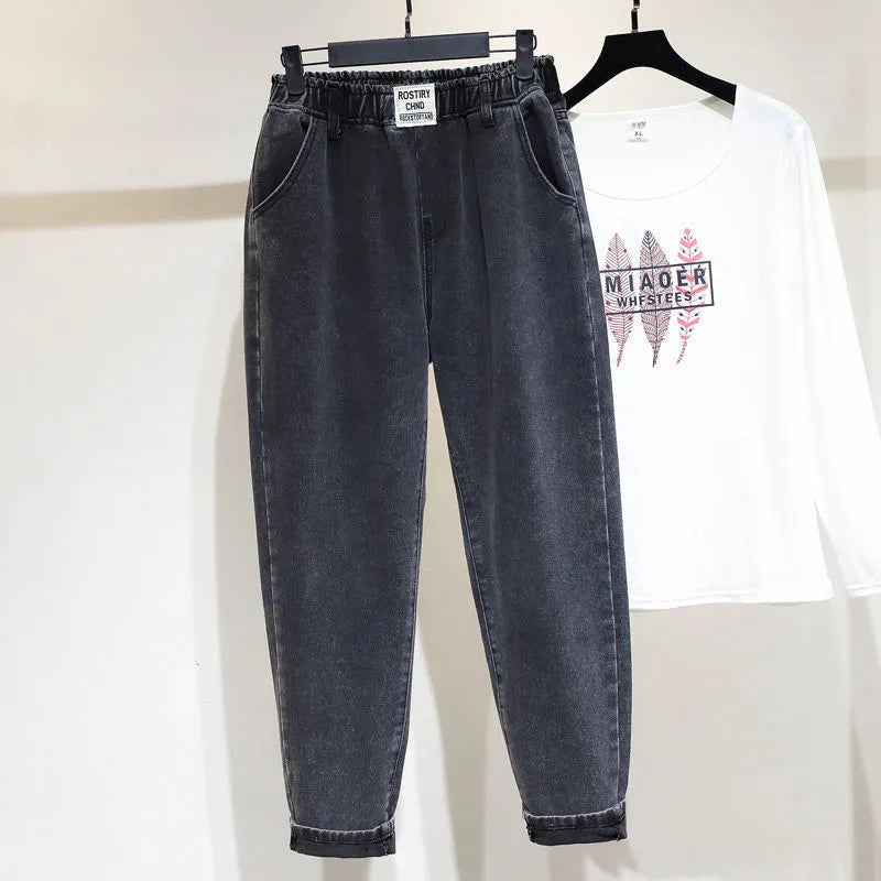 Oversize High Waist Harem Denim Pants