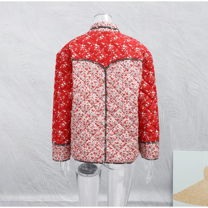 Women Vintage Patchwork Cotton Jacket