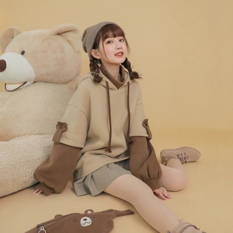 Aesthetic Bear Anime Hoodie