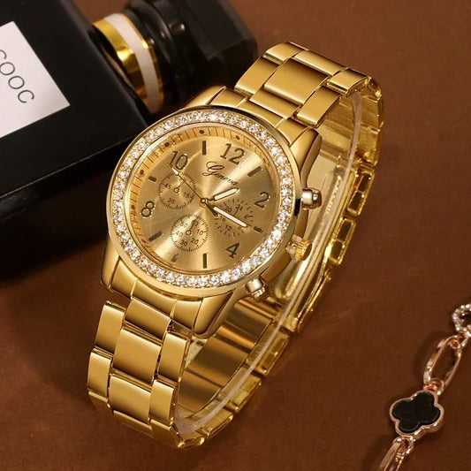 Women Quartz Crystal Luxury Watch