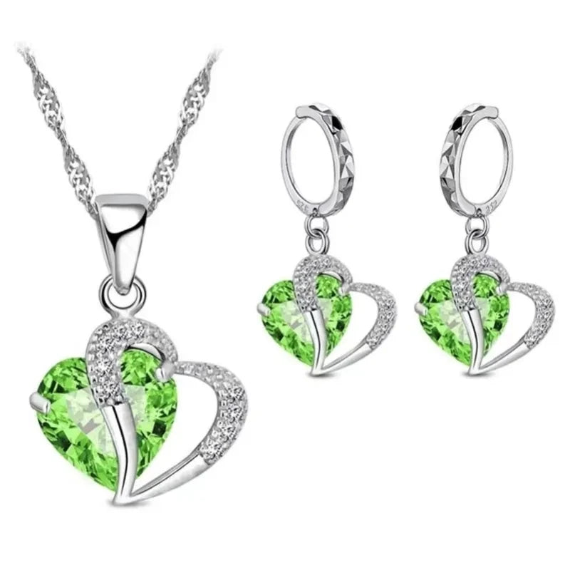 Luxury Women  Sterling Silver Cubic Zircon women set