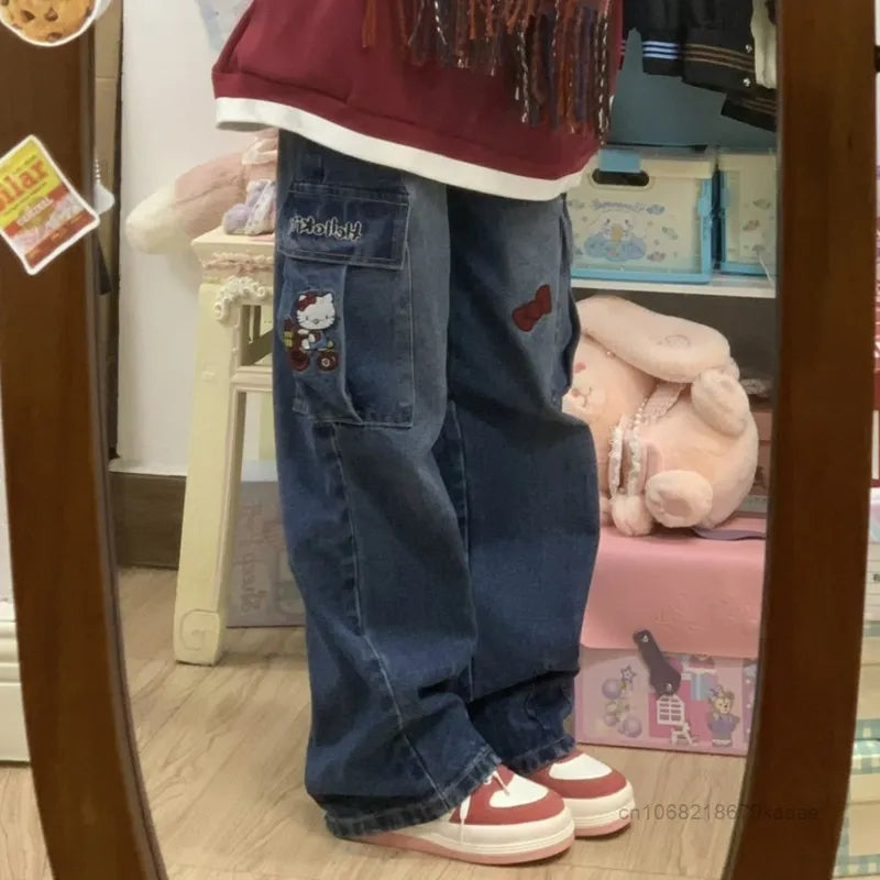 Hellokitty fashion wide jeans