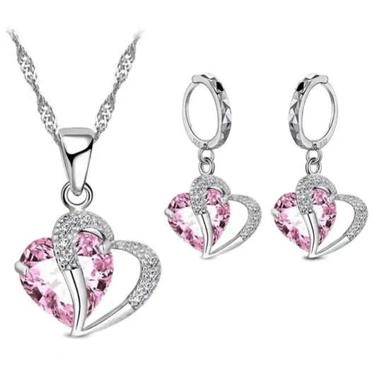 Luxury Women  Sterling Silver Cubic Zircon women set