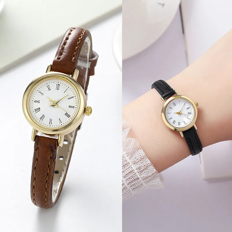 small round simple women watch