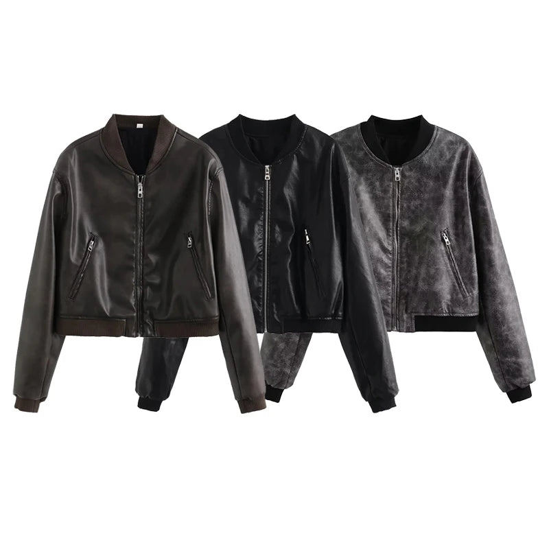 Zipper Leather Jacket