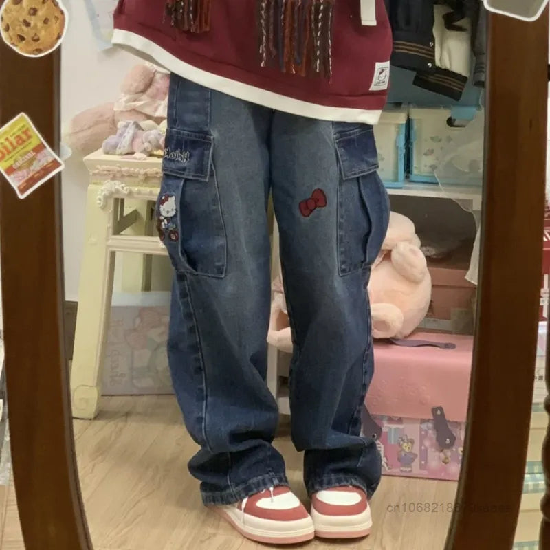 Hellokitty fashion wide jeans