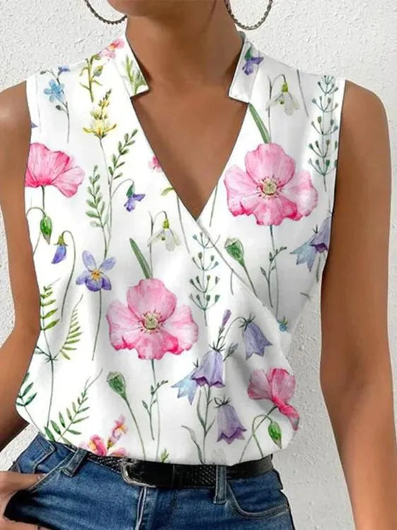 Fashion V-neck Sleeveless Tops