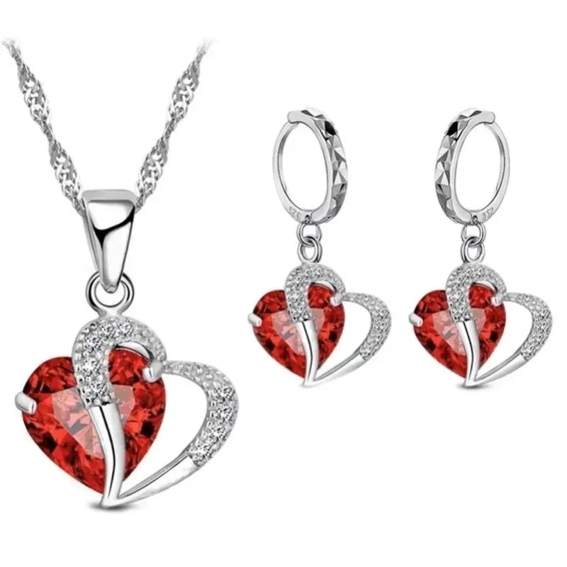 Luxury Women  Sterling Silver Cubic Zircon women set