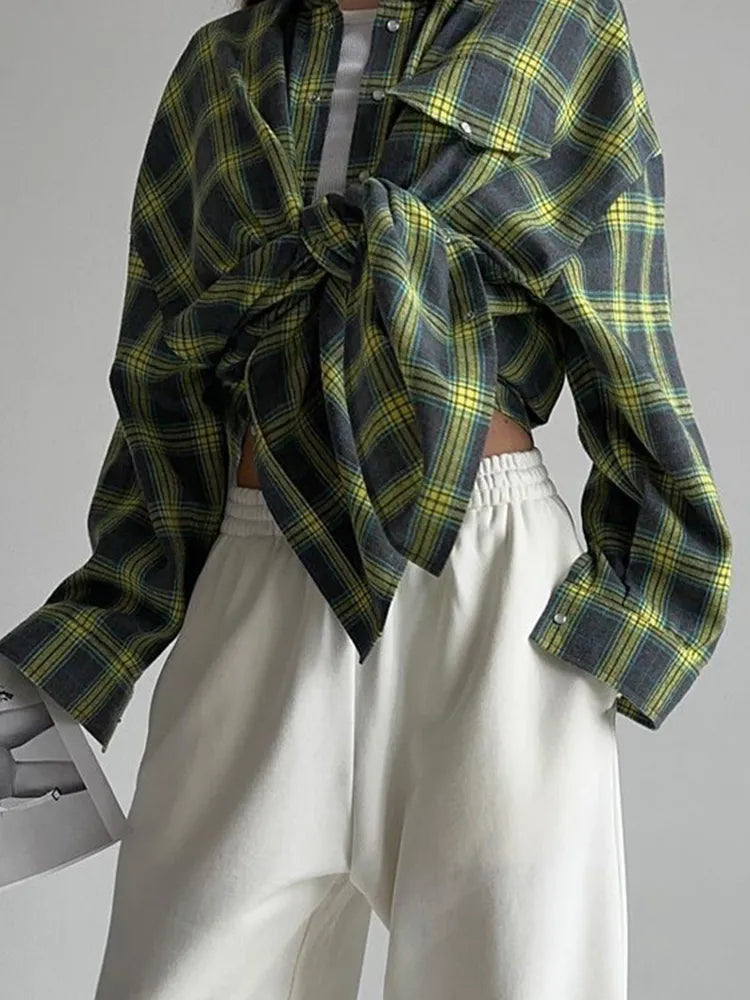 vintage Oversized Plaid Shirt