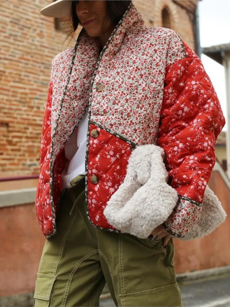 Women Vintage Patchwork Cotton Jacket